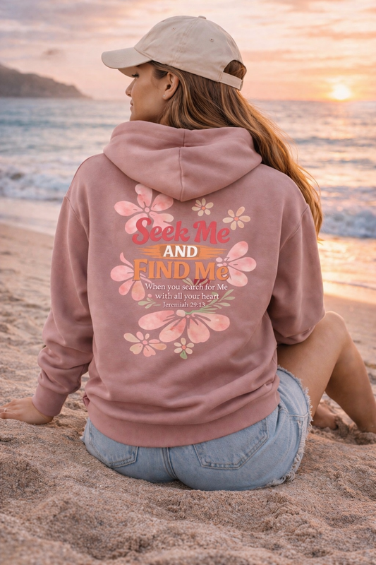 Seek Me and Find Me | Jeremiah 29:13 Relaxed Hoodie