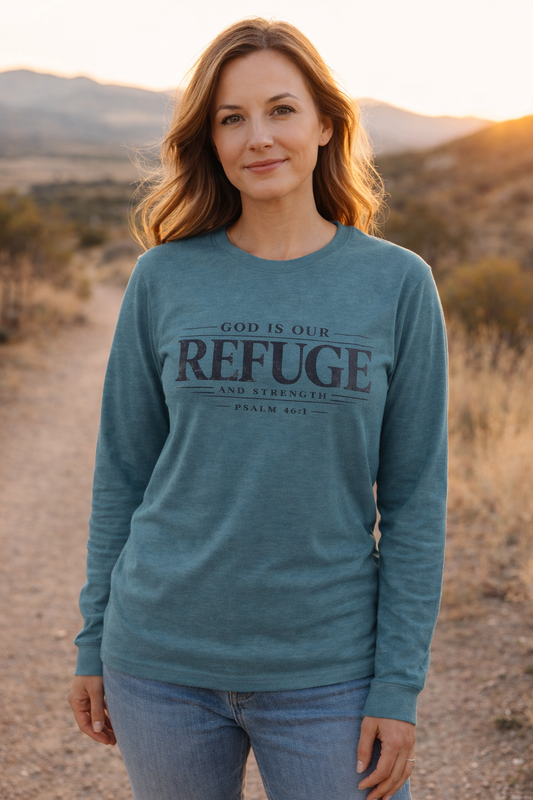 Refuge Classic Long Sleeve Tee | Psalm 46:1