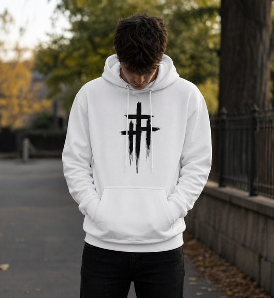 Calvary Three Crosses | Luke 23:33 Premium Christian Hoodie