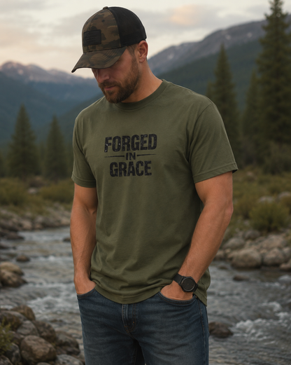 Forged in Grace | Premium Christian T Shirt