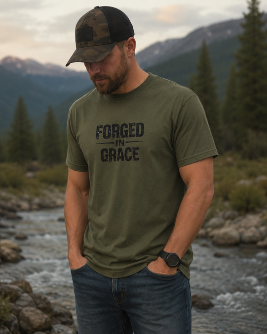 Forged in Grace | Premium Christian T Shirt