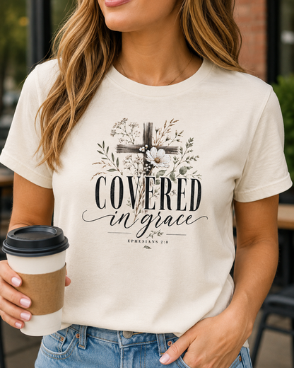 Covered in Grace Women's V Neck