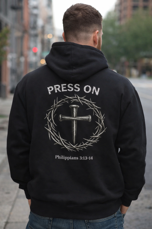 Press On | Philippians 3:13-14 Premium Hoodie